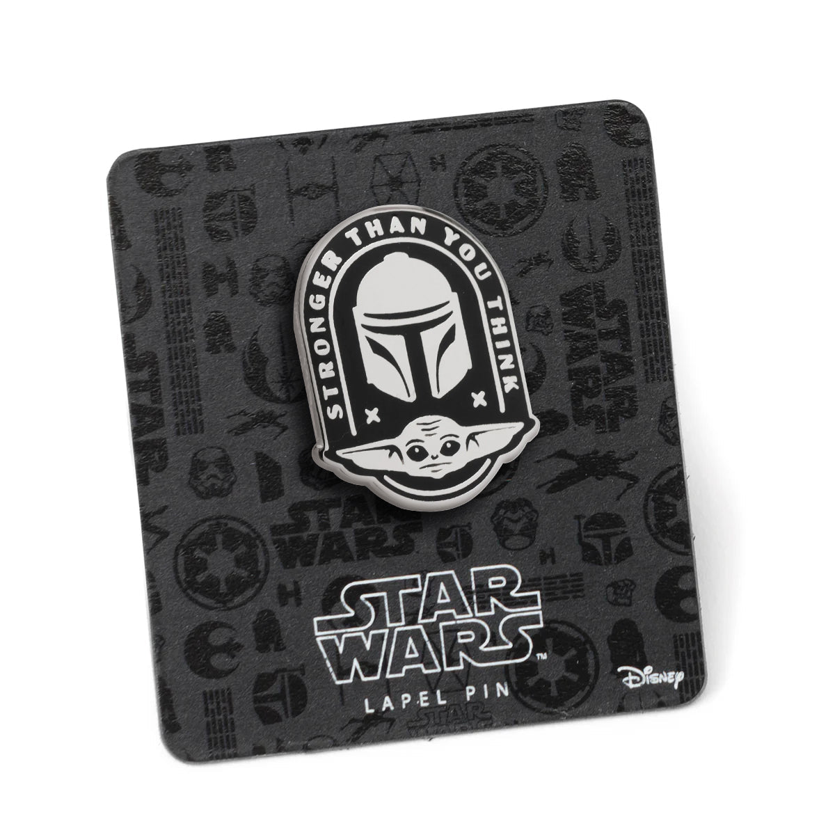 Star Wars Mandalorian and Grogu Stronger Than You Think Lapel Pin by Cufflinks.com