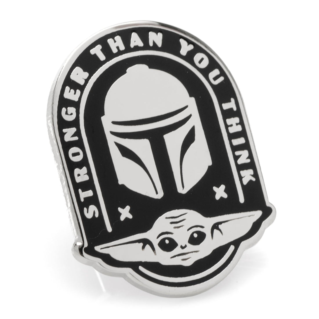 Star Wars Mandalorian and Grogu Stronger Than You Think Lapel Pin by Cufflinks.com
