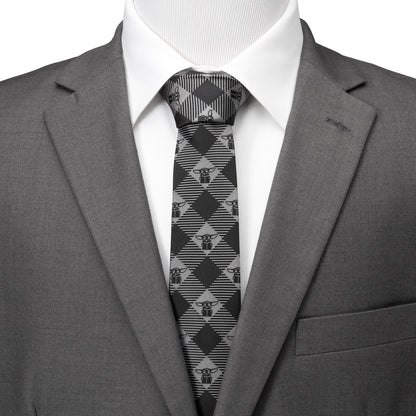 Star Wars Grogu Black Plaid Tie by Cufflinks.com