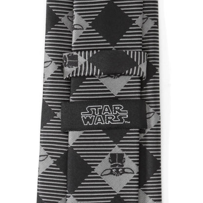 Star Wars Grogu Black Plaid Tie by Cufflinks.com