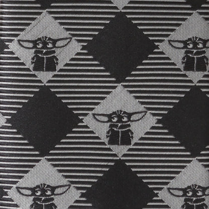 Star Wars Grogu Black Plaid Tie by Cufflinks.com