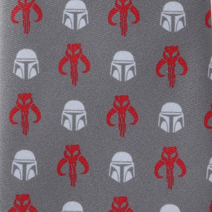 Star Wars Mandalorian and Mythosaur Red and Gray Tie by Cufflinks.com