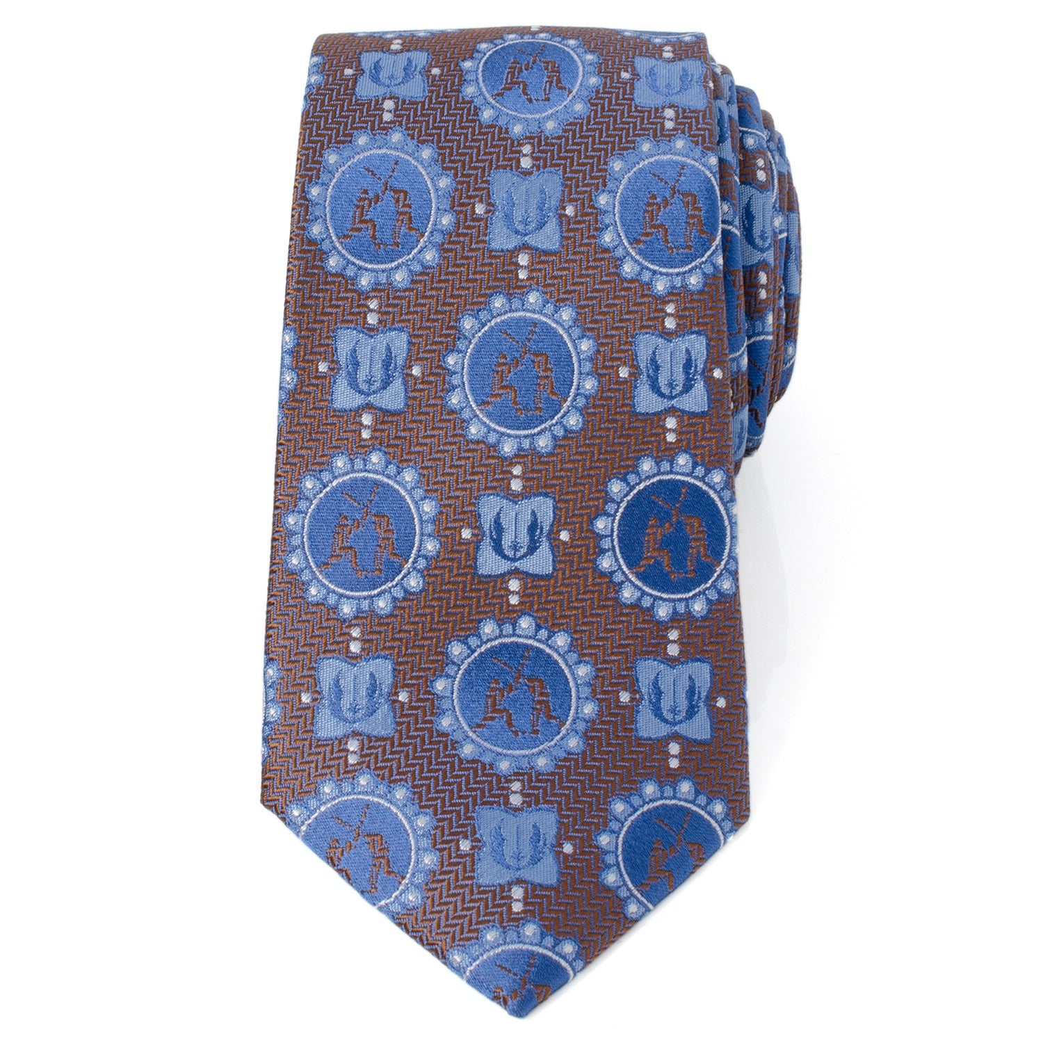 Star Wars Obi-Wan Kenobi and Anakin Skywalker LIGHTSABER Battle Blue Tie by Cufflinks.com