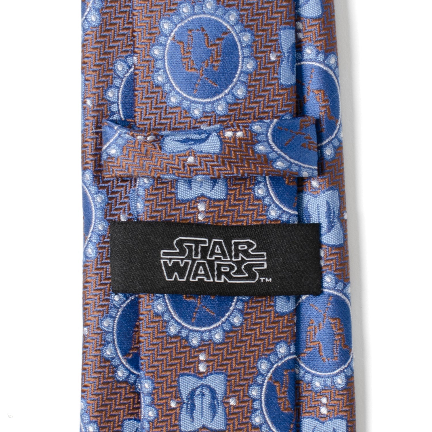 Star Wars Obi-Wan Kenobi and Anakin Skywalker LIGHTSABER Battle Blue Tie by Cufflinks.com