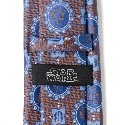 Star Wars Obi-Wan Kenobi and Anakin Skywalker LIGHTSABER Battle Blue Tie by Cufflinks.com