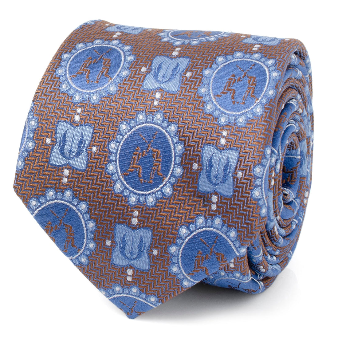 Star Wars Obi-Wan Kenobi and Anakin Skywalker LIGHTSABER Battle Blue Tie by Cufflinks.com