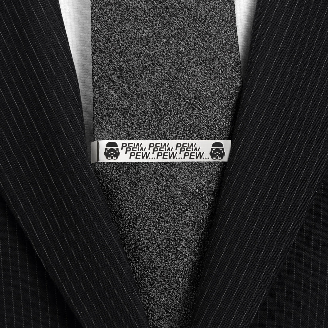 Star Wars Stormtrooper Pew Pew Pew Tie Bar by Cufflinks.com