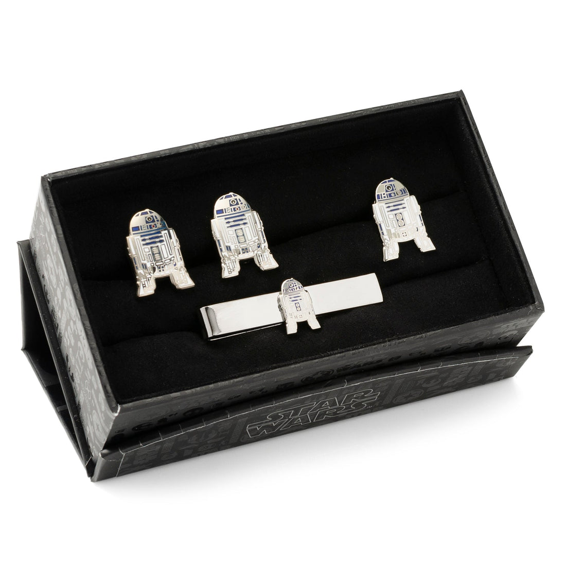Star Wars R2-D2 Cufflinks, Lapel Pin, and Tie Bar 3-Piece Gift Set
