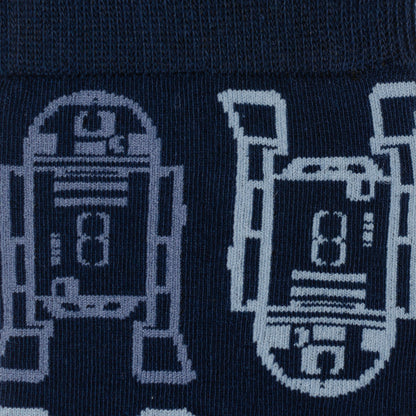 Star Wars R2-D2 Light and Dark Blue Dress Socks and Lapel Pin Gift Set