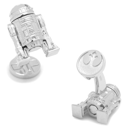 Star Wars R2-D2 Sterling Silver 3D Cufflinks by Cufflinks.com