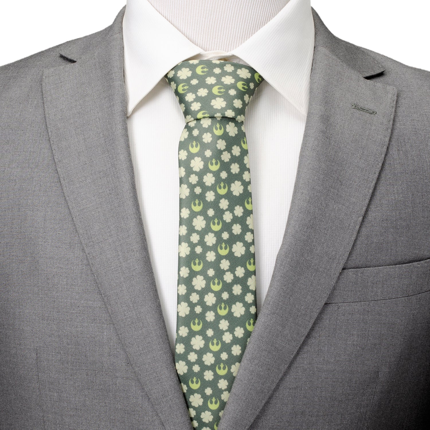 Star Wars Rebel Alliance Crest and Shamrock Green Tie by Cufflinks.com