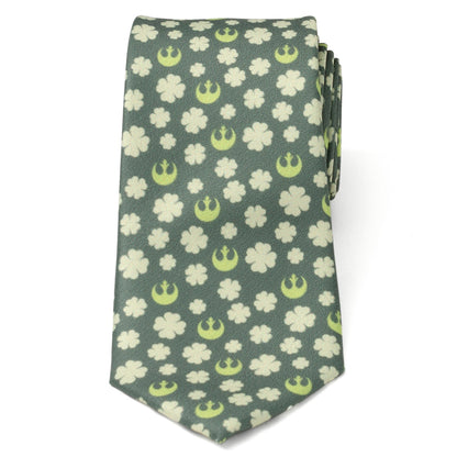 Star Wars Rebel Alliance Crest and Shamrock Green Tie by Cufflinks.com