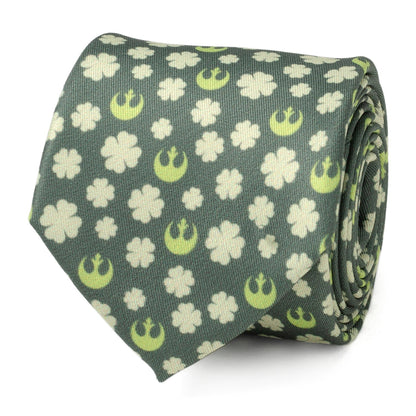 Star Wars Rebel Alliance Crest and Shamrock Green Tie by Cufflinks.com