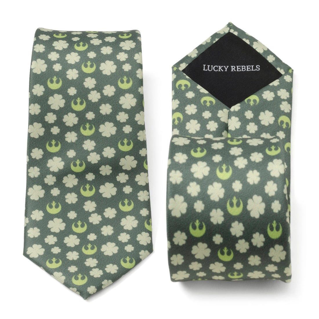 Star Wars Rebel Alliance Crest and Shamrock Green Tie by Cufflinks.com