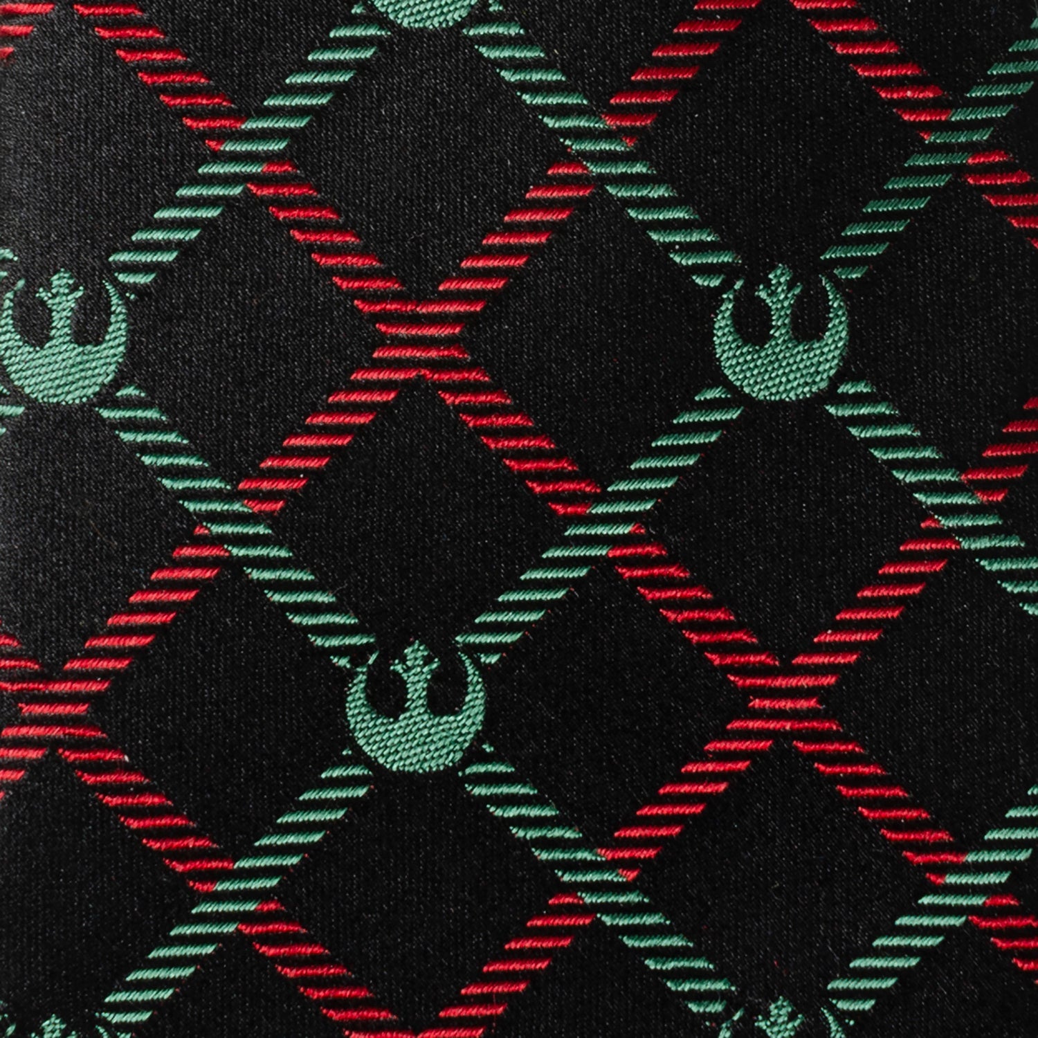 Star Wars Rebel Alliance Crest Red, Green, and Black Plaid Tie by Cufflinks.com