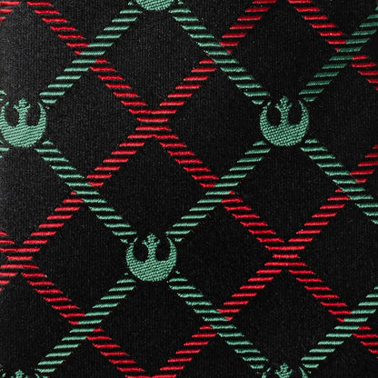 Star Wars Rebel Alliance Crest Red, Green, and Black Plaid Tie by Cufflinks.com