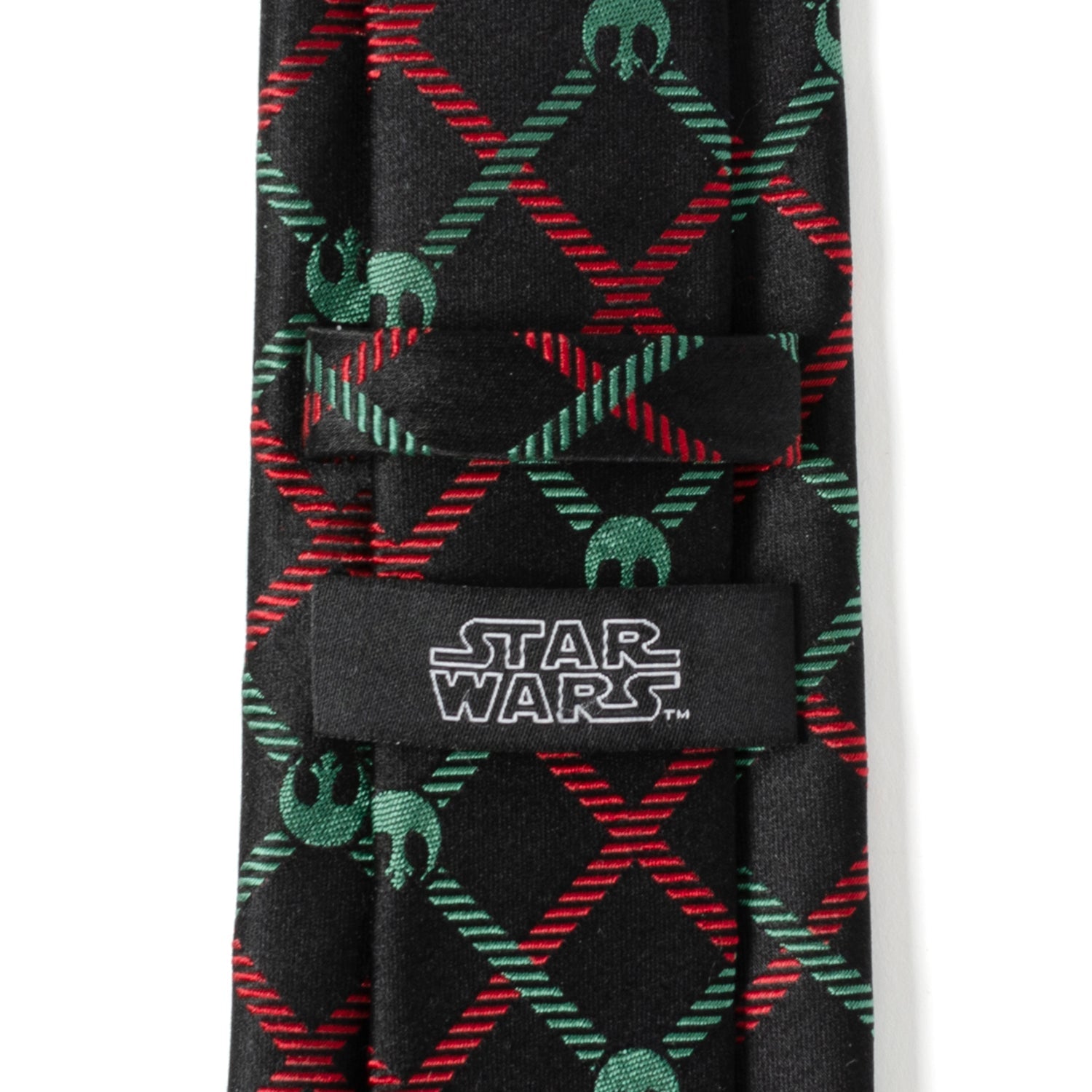 Star Wars Rebel Alliance Crest Red, Green, and Black Plaid Tie by Cufflinks.com