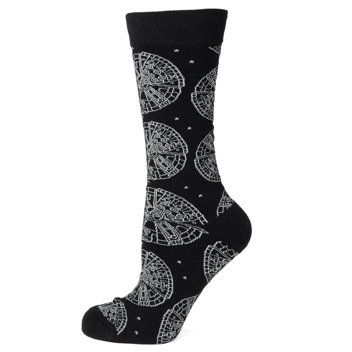 Star Wars Millennium Falcon Black Dress Socks and Lapel Pin Gift Set by Cufflinks.com