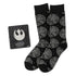 Star Wars Millennium Falcon Black Dress Socks and Lapel Pin Gift Set by Cufflinks.com