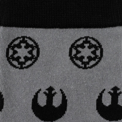 Star Wars Rebel Alliance Starbird Crest and Imperial Crest Gray Dress Socks and Lapel Pin Gift Set by Cufflinks.com