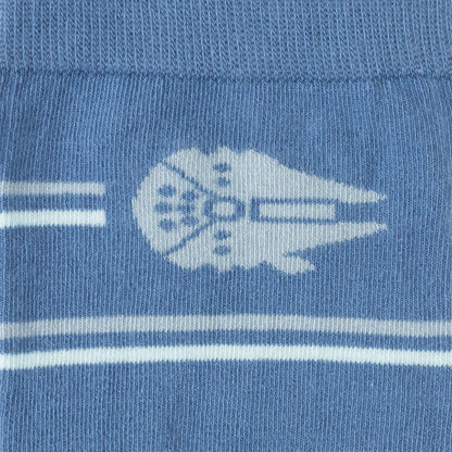 Star Wars Millennium Falcon Blue Striped Socks by Cufflinks.com
