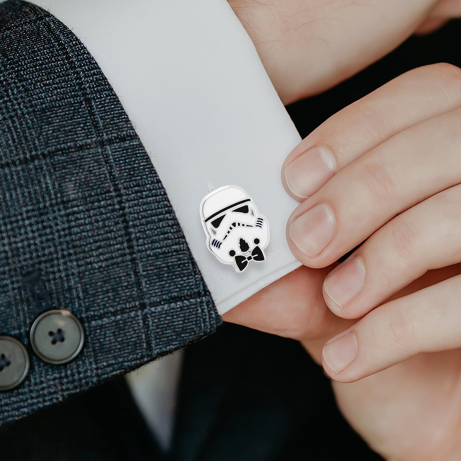 Star Wars Stormtrooper with Bow Tie Cufflinks by Cufflinks.com