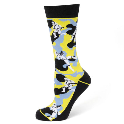Star Wars Stormtrooper Yellow Camo Dress Socks and Lapel Pin Gift Set by Cufflinks.com
