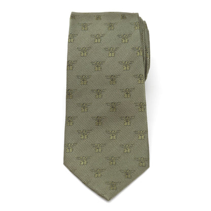 Star Wars Grogu Sage Green Tie by Cufflinks.com