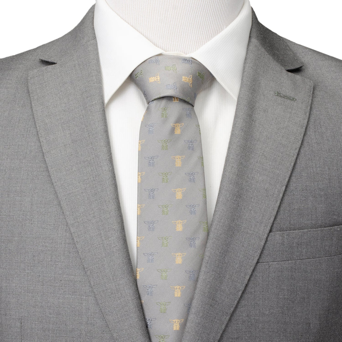 Star Wars Grogu Dotted Green Tie by Cufflinks.com
