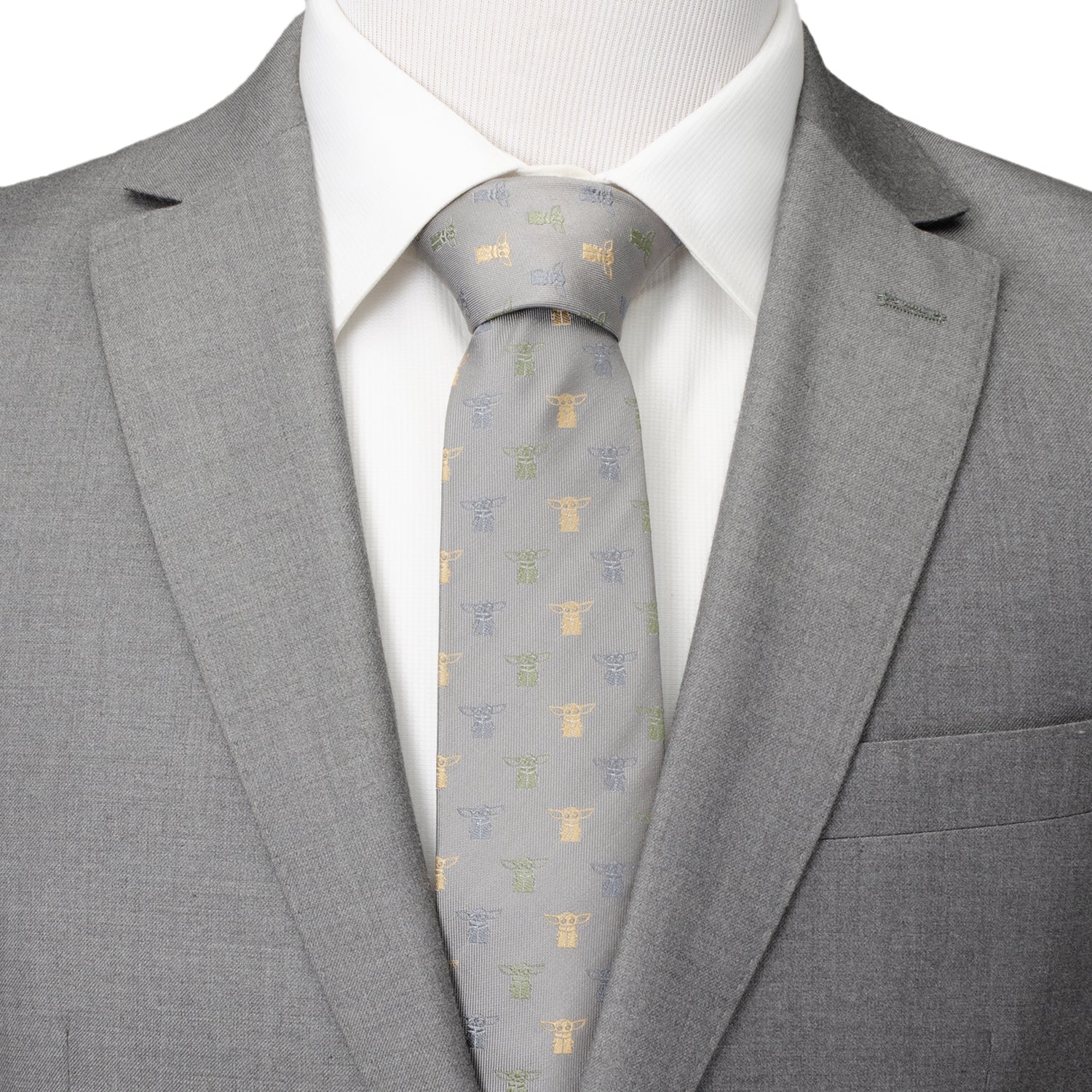 Star Wars Grogu Dotted Green Tie by Cufflinks.com