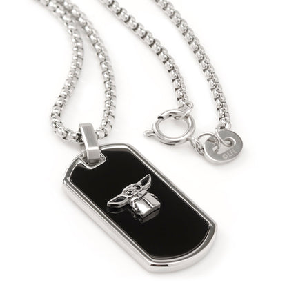 Star Wars Grogu Dog Tag Necklace by Cufflinks.com
