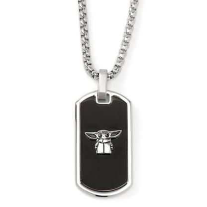 Star Wars Grogu Dog Tag Necklace by Cufflinks.com