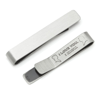 Star Wars Princess Leia and Han Solo "I Love You / I Know" Hidden Message Tie Bar by Cufflinks.com