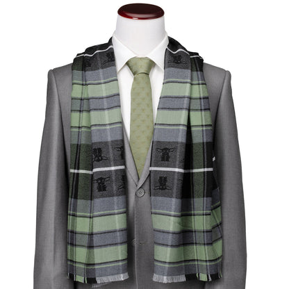 Star Wars Grogu Green and Black Scarf by Cufflinks.com