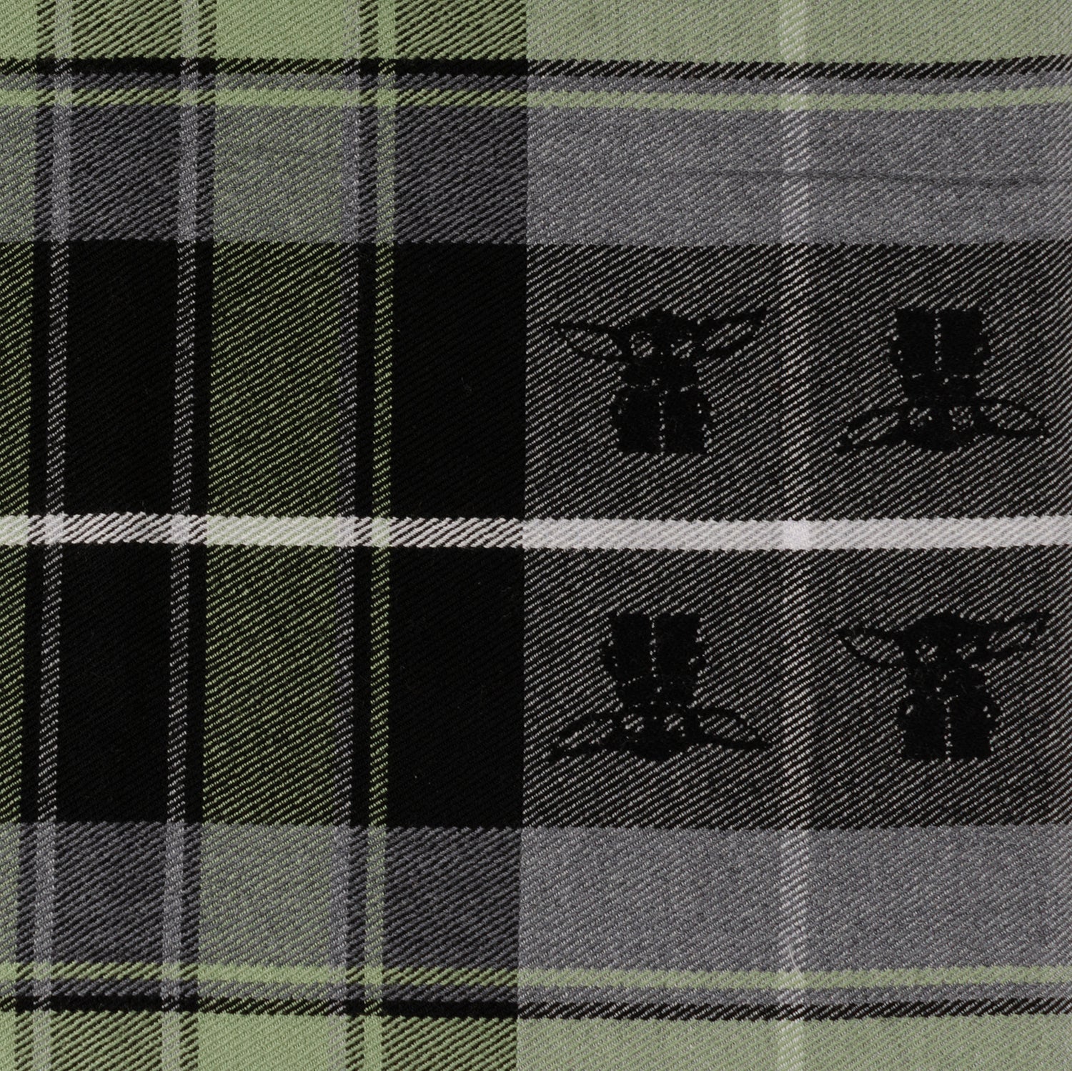 Star Wars Grogu Green and Black Scarf by Cufflinks.com