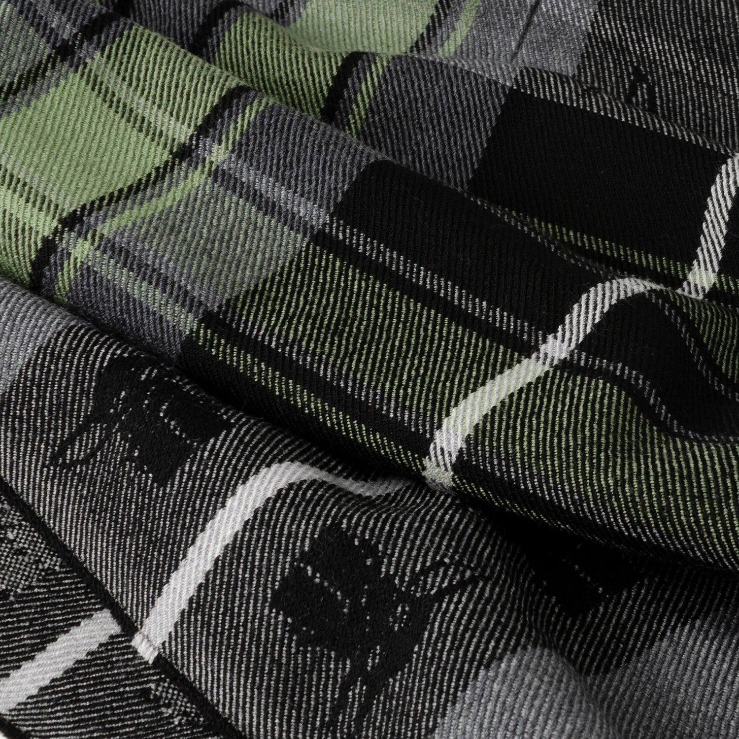Star Wars Grogu Green and Black Scarf by Cufflinks.com