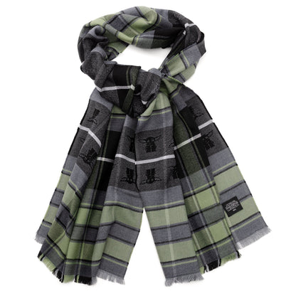Star Wars Grogu Green and Black Scarf by Cufflinks.com