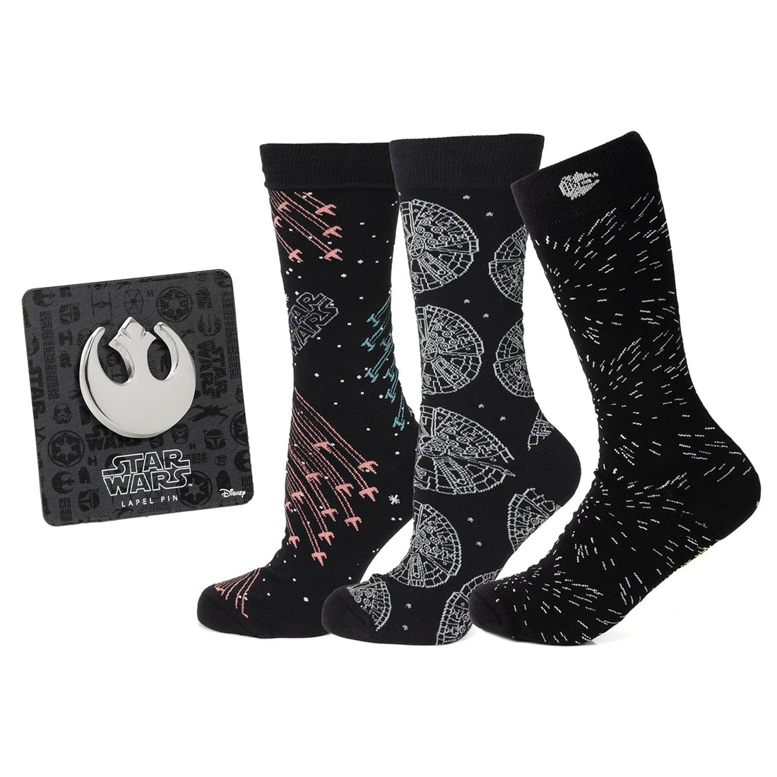 Star Wars Transport 3 Pack Sock &amp; Lapel Pin Gift Set
