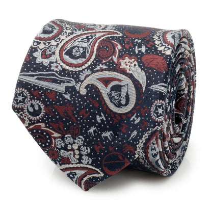 Star Wars Darth Vader Navy Multicolored Paisley Tie by Cufflinks.com