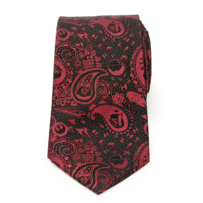 Star Wars Darth Vader Black and Red Paisley Tie by Cufflinks.com