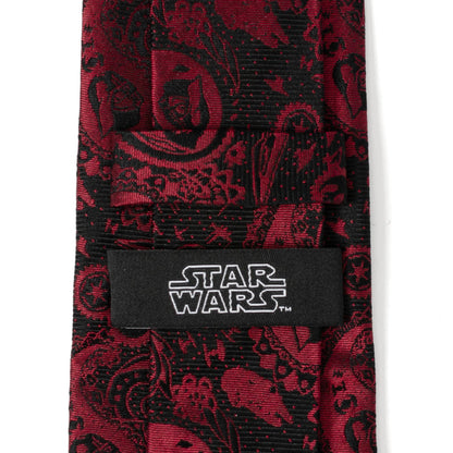 Star Wars Darth Vader Black and Red Paisley Tie by Cufflinks.com