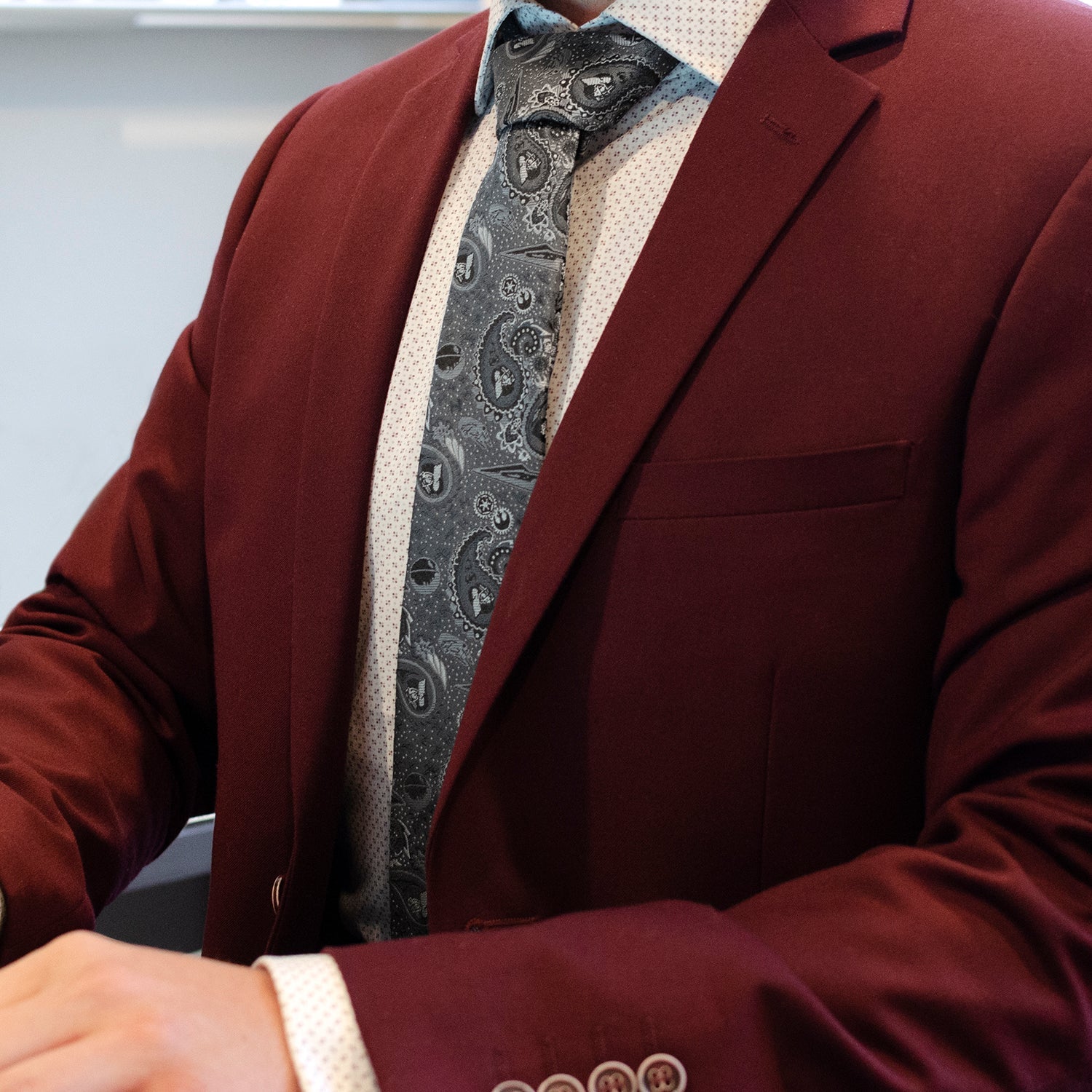 Star Wars Darth Vader Gray Paisley Tie by Cufflinks.com