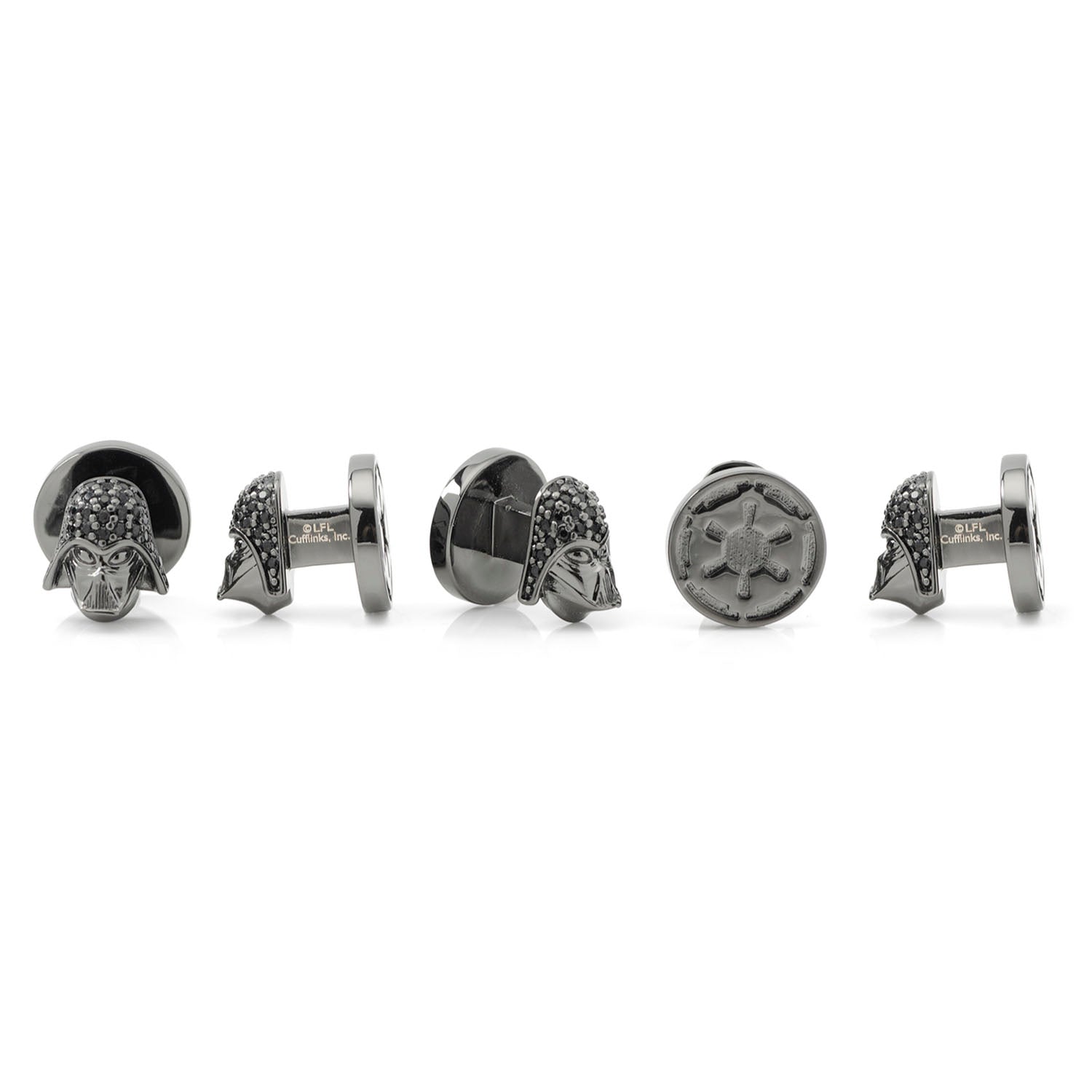 Star Wars Darth Vader Crystal 3D 5-Studs by Cufflinks.com