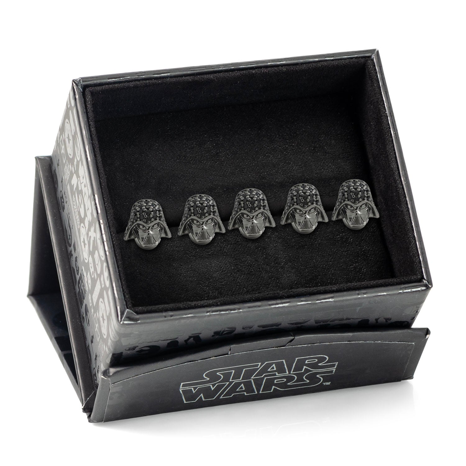 Star Wars Darth Vader Crystal 3D 5-Studs by Cufflinks.com