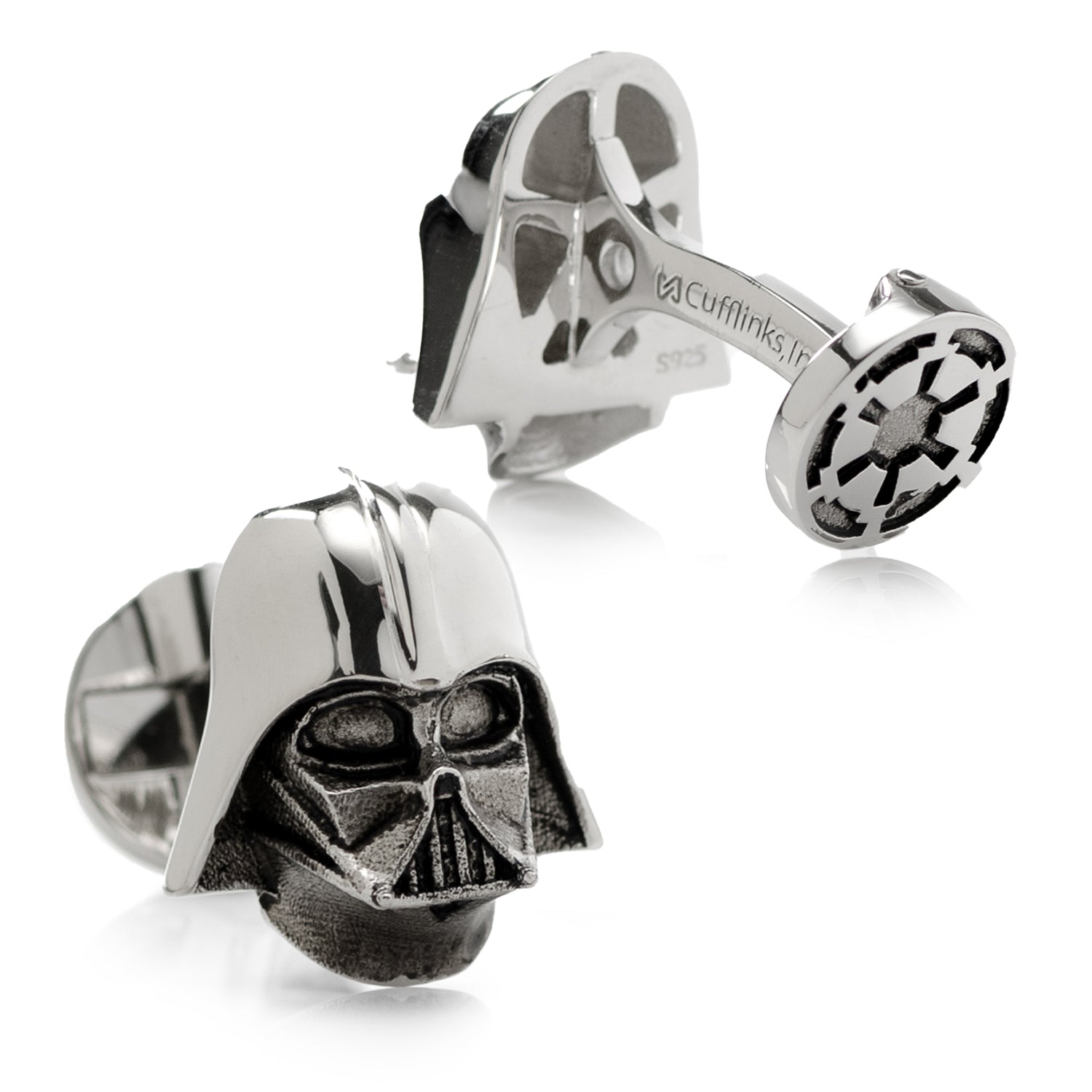 Star Wars Darth Vader Sterling Silver 3D Cufflinks by Cufflinks.com
