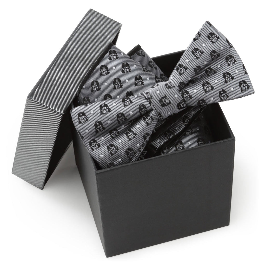 Star Wars Darth Vader Gray Polka Dot Bow Tie and Pocket Square Gift Set by Cufflinks.com