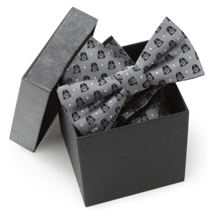 Star Wars Darth Vader Gray Polka Dot Bow Tie and Pocket Square Gift Set by Cufflinks.com