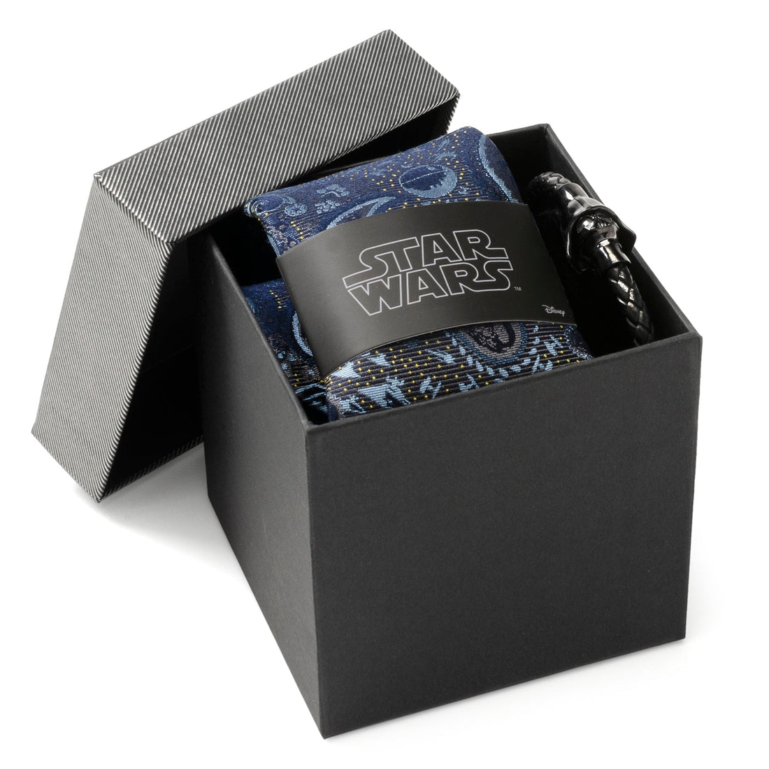 Star Wars Darth Vader Blue and Gray Paisley Tie and Bracelet Gift Set