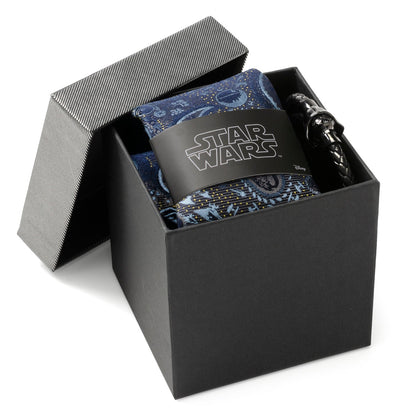 Star Wars Darth Vader Blue and Gray Paisley Tie and Bracelet Gift Set