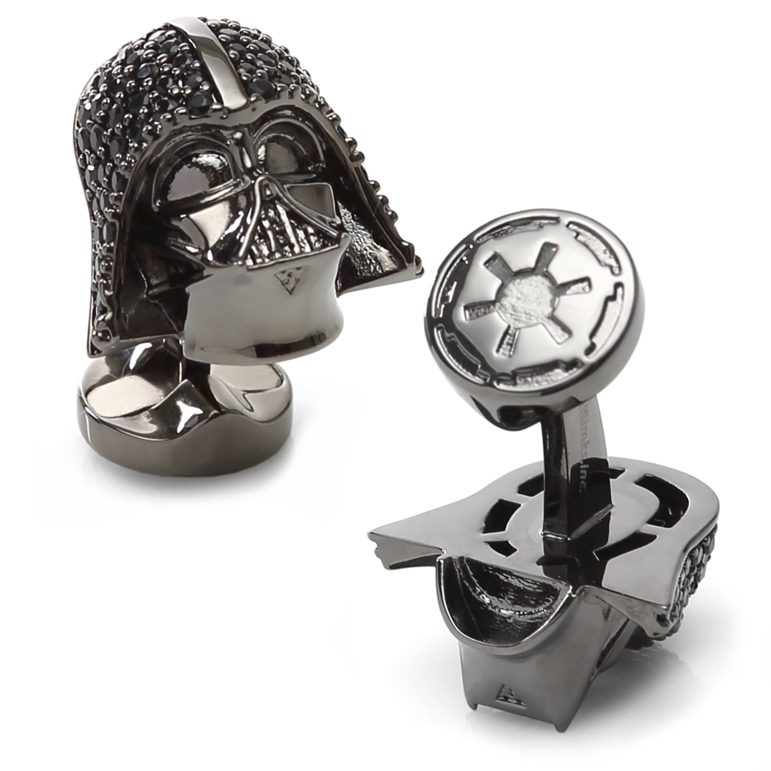Star Wars Darth Vader Crystal 3D Cufflinks and 5-Stud Set by Cufflinks.com